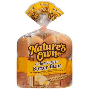Nature's Own Bread - Hamburger Butter Buns 8ct