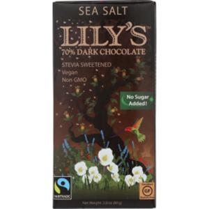 Lily's Sweets - Choc Bar dk 70 Sea Salt