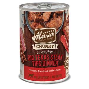 Merrick - Merrick Chunky Grain Free Big Texas Steak Tips Dinner