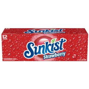 Sunkist - Strawberry Soda Cans 12 pk