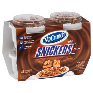 Yocrunch - Vanilla Yogurt W Snickers 4pk