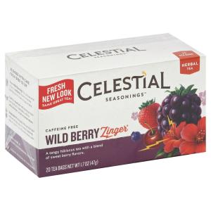 Celestial Seasonings - Wildberry Zinger Herbal Caffine Free Tea