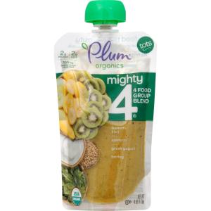 Plum Organics - Tots Mighty 4 Ban Kwi Spnch Ygrt Brly
